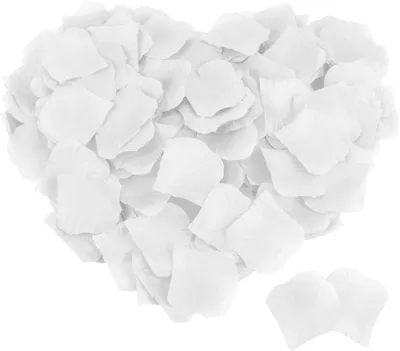 500 Seiden-Rosenblätter, Weiß, für Hochzeit & Deko