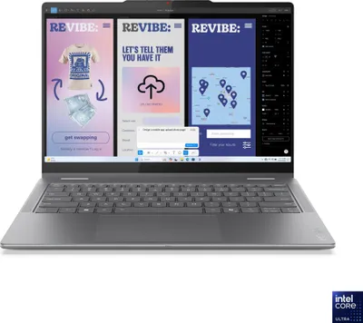 Zdjęcie produktu dla Lenovo Yoga 7 2-w-1 14ILL10 | Luna Grey | 14 " | OLED | Ekran dotykowy | WUXGA | 1920 x 1200 pikseli | Błyszczący | Intel Core Ultra 5 | 226V | 16 GB | Wlutowana pamięć LPDDR5x | Dysk półprzewodnikowy o pojemności 512 GB | Grafika Intel Arc | Windows 11 Home | 802.11be | Bluetooth