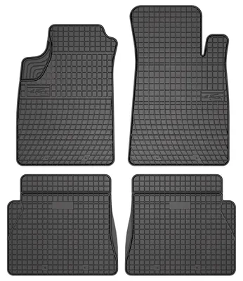 Productafbeelding van Rubberen automatten voor Renault Kangoo I 1997-2008 (stationwagen) – 4-delig, zwart, op maat – Wielganizator SolidPRO