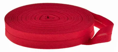 25m Schrägband Baumwolle Breite 20mm gefalzt, rot