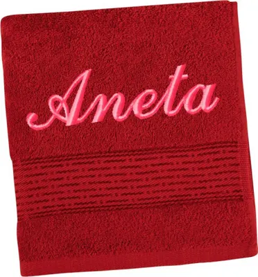 Produktbild von Frotteehandtuch mit Namensstickerei - 50x100 cm - Burgundy