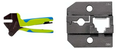 Produktbild von 624 086 3 0 K1 Rennsteig Werkzeuge GmbH Crimpzange PEW12 für Stewart-Verbinder, geschirmt inkl.