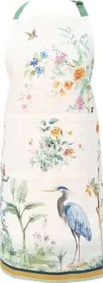 Produktbild von Clayre & Eef Küchenschürze 70x85 cm Beige Baumwolle Tropisches Motiv