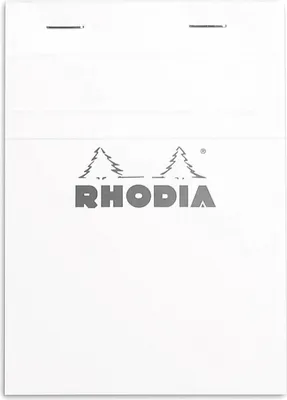 Produktbild von Rhodia 10x Gehefter Notizblock Rhodia No.13 A6 80 Blatt kariert 80g Weiß 13201C
