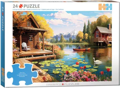Zdjęcie produktu dla Puzzle 24 Lake Cottage by Lauai 6724-6016