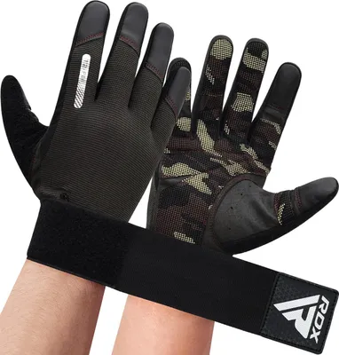 Produktbild von RDX Gewichtheberhandschuhe fürs Fitnessstudio, gepolsterte Fitnesshandschuhe mit vollen Fingern, atmungsaktive, rutschfeste Fitness-Trainingshandschuhe für Männer und Frauen
