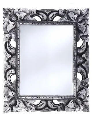 Produktbild von Wandspiegel Baroque - silber - mdf-Rahmen - breiter Rahmen - 43 x 54 cm - Flur - Toilette - Zimmer