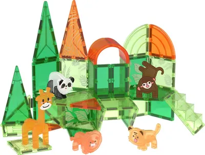 Immagine prodotto di TechKidz, Kit di costruzioni magnetiche, set da 50 pezzi - Giungla, verde