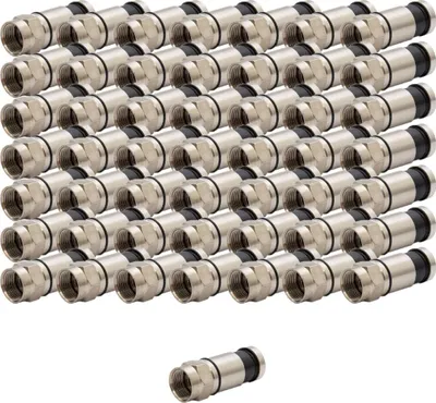 Produktbild von PremiumX 50x F-Kompressionsstecker F-Adapter F-Stecker Koaxialkabel Verbinder
