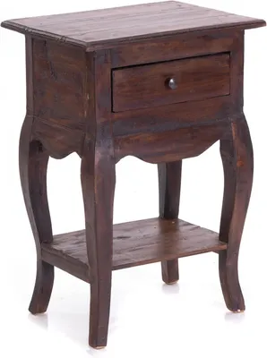 Produktbild von Vintage Napoleon | 64x45x34cm (HxBxT), Altholz | Beistelltisch mit Schublade | Farbe: 02 Hellbraun