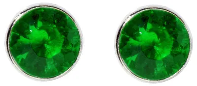 Image de Miamar SMO14, boucles d'oreilles argentées, couleur vert