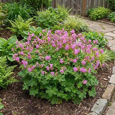 Zdjęcie produktu dla Bloomique - Zestaw 6 sztuk - Geranium Cantabrigiense ‘Cambridge’ - Żurawina - Obficie kwitnąca - Mrozoodporna - Bylina - Pachnąca - Okrywowa - Wysokość 10-20 cm - Doniczka 9 cm