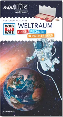 Produktbild von miniLÜK. Kindergarten/ Vorschule: WAS IST WAS WELTRAUM - Lesen, Rechnen, Konzentrieren