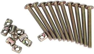 Produktbild von Meubelbouten und Schrauben für Möbelbefestigung (60 mm) mit Mutter- 10 Stück