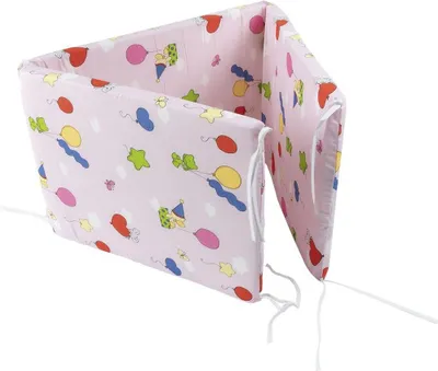 Produktbild von Poupy Babybettumrandung mit Schnüren, aus Baumwolle und Polyurethan, mit herausnehmbarer, waschbarer und wiederverwendbarer Innenausstattung