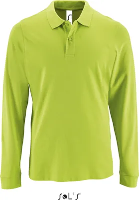 Produktbild von SOLs 02087 | Herren Long-Sleeve Piqué Polo Shirt Perfect - Farbe: Apple Green - Größe: L