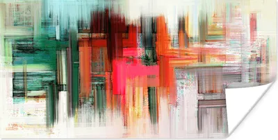 Produktbild von MuchoWow® Poster Ölgemälde - Abstrakt 120x60 cm - Bild