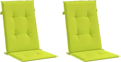 Produktbild von vidaXL Gartenstuhlauflagen für Hochlehner 2 Stk. Knallgrün 120x50x3 cm