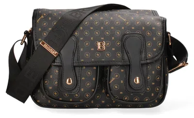 Produktbild von Seraphina Plus Umhängetasche Damen Polyurethan Schwarz und Braun Black + Brown UNICA 30x24x10 cm 4195-BLACK_BROWN