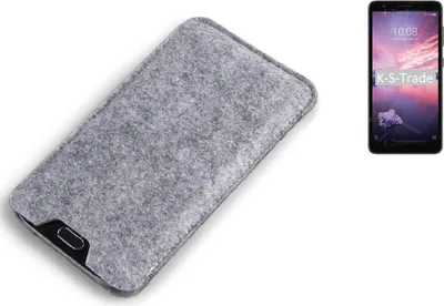 Produktbild von K-S-Trade Filz Handyhülle kompatibel mit ZTE Blade A3 Joy Schutzhülle Filztasche Filz Tasche Case Sleeve Handy Hülle Filzhülle grau