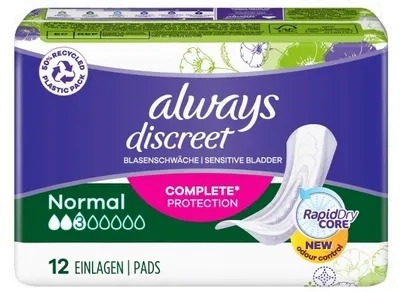Produktbild von Always discreet Inkontinenz Einlagen normal (12 er )