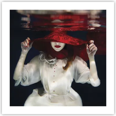 Produktbild von Poster - Poster ohne Rahmen - Mädchen Rot Hut - 50x50 cm - Wand Bild - Wanddeko - Wandbilder - Kunstposter - Wandposter - Bilder - Kunstdruck - Wanddekoration - Wandbild - P2XAC50x50-4305
