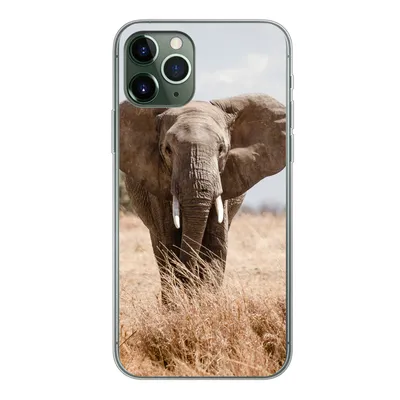 Produktbild von MuchoWow® Handyhülle Schutzhülle Hülle für iPhone 11 Pro Elefant - Natur - Tiere - Porträt Silikon Softcase Handy Hülle - Handy