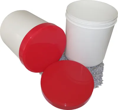Produktbild von 70 Schraubdose Salbendosen  1000g 1250 ml Deckel rot