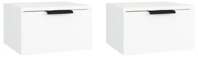 Immagine prodotto di Set di 2 comodini da parete, colore bianco