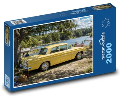 Obrázek produktu pro Puzzle 2000 Žluté auto u jezera - martinpuzzle