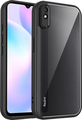 Image de Coque pour Xiaomi Redmi 9A transparente avec cadre en TPU, antichoc Noir