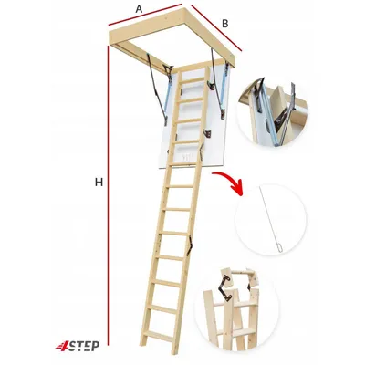 Produktbild von 4Step Dachbodentreppen GREENLINE 110x60 cm 35mm 1,05W/m2K