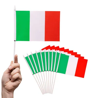 Produktbild von PHENO FLAGS Handfahne Italien Fähnchen Stockfahne Handflagge Fanartikel