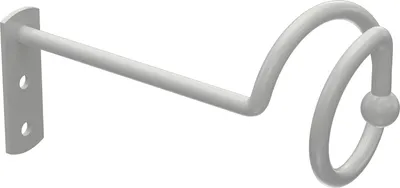 Produktbild von Interdeco Drapierhaken / Gardinen-Dekohaken Weiß, Pack. 1 Paar