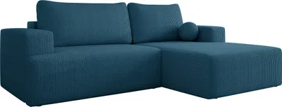 Produktbild von MIRJAN24 Ecksofa Mivo Cord, Wohnzimmmer L-Form mit Schlaffunktion und Bettkasten (Farbe: Poso 05, Seite: Rechts)