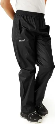 Produktbild von Regatta Kinder Regenhose Pack It schwarz 128