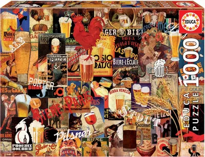 Produktbild von Educa - Bier Vintage Schilder 1000 Teile Puzzle