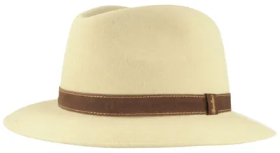 Borsalino feiner Hasenhaarhut Rustico Traveller mit Lederband in beige