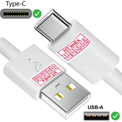 Produktbild von 1m USB-C 2.0 Hi-Speed anschluss Kabel USB-Stecker Typ A > USB-C Weiß