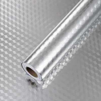 Produktbild von Aluminium-Klebebandrolle pro Meter – selbstklebende, wasserdichte Schutzfolie für Wände und Möbel – 60 cm x 50 m