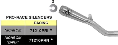 Immagine prodotto di Marmitta slip-on ARROW pro-race nichrom per Aprilia Tuono v4 1100