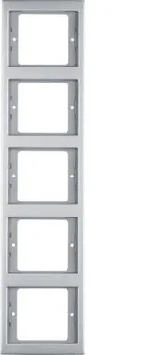 Produktbild von BER K5 Rahmen 13537004 5fach Edelstahl senkrecht