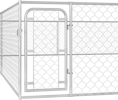 Obrázek produktu pro vidaXL Venkovní psí bouda z pozinkované oceli 6 x 6 x 1 m