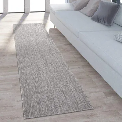 Produktbild von Famanu Teppich Einfarbig Meliert - 80x250 cm Grau