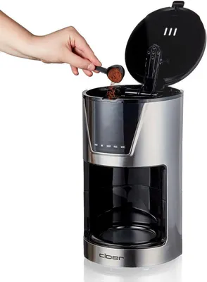 Produktbild von Cloer 5257, Filterkaffeemaschine, Gemahlener Kaffee, 900 W, Schwarz, Edelstahl