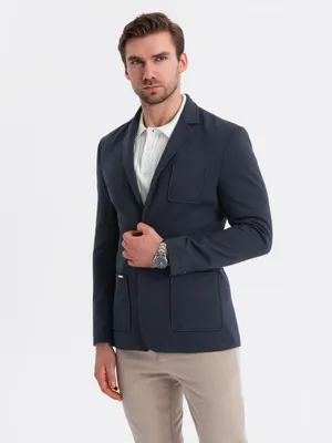 Obrázok produktu pre Ombre Clothing Pánske formálne sako Gundivaldo navy L