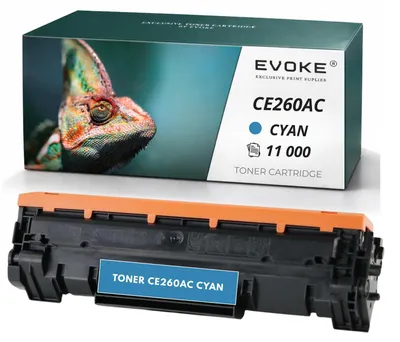 Produktbild von Evoke Toner-Kompatibilkartusche für HP-Drucker 648A CE260A, Cyan, 11.000 Seiten, kompatibel mit CP4025, CP4525 und CM4540