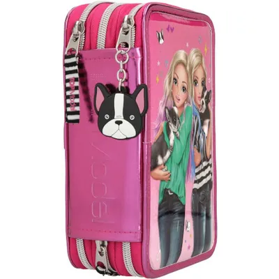 Immagine prodotto di TOPModel Astuccio a 3 scomparti Friends Dog Pink || Depesche 10689
