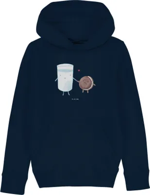 Produktbild von Mr. & Mrs. Panda Kinderpullover Milch Keks 5-6 Jahre (110/116) - French Navy - Geschenk, Kekse, Sweatshirt, Kapuzenpullover, Lustige Sprüche, Cookie, Pullover, Hoody