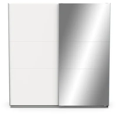 Image de CALICOSY - Armoire 2 portes coulissantes et miroir Ghost - L194,5 cm